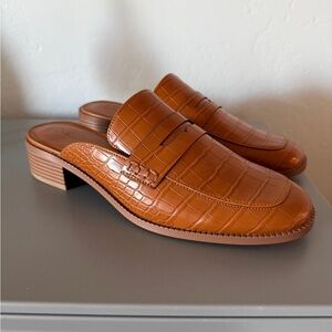 Splendid Croc-Embossed Loafer Mules NWT